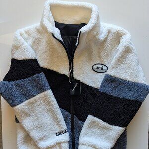 Decarba brand, men's small,‎ multicolor fleece jacket new with tags